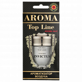 AROMA Top Line Ароматизатор воздуха №47  картон - Paco Rabanne Invictus